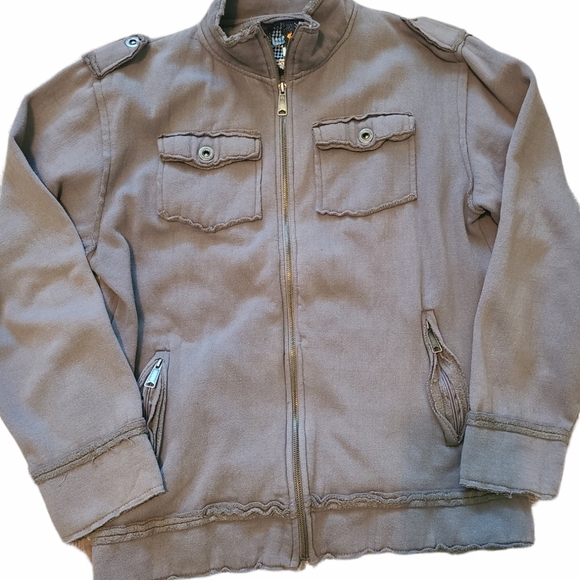 Mens Blue Sol Jacket sweater Gray large - Picture 2 of 4